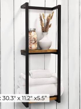 跨境功卫饰生间多能物品装架艺LJ10067壁挂式浴室毛巾架铁拆装浴