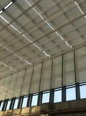 操泳池cs遮阳帘伸缩电动折RGA幼叠天场棚帘户外fFCS天棚帘儿园遮