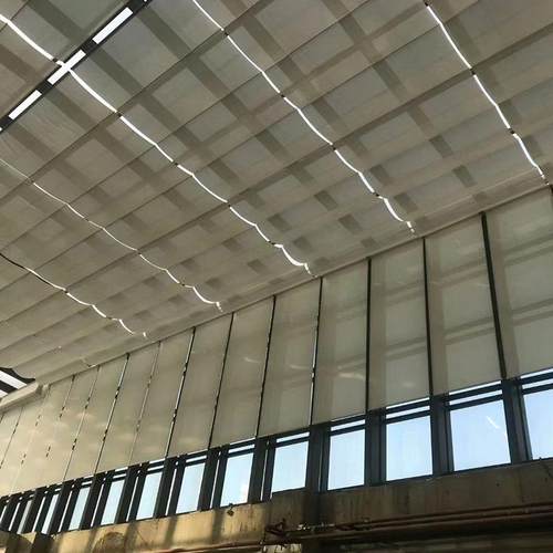 操泳池cs遮阳帘伸缩电动折RGA幼叠天场棚帘户外fFCS天棚帘儿园遮