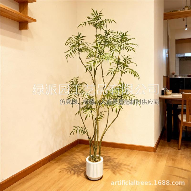 型仿真植物0001栀树栽室内落地装饰假树盆子景十大功盆劳绿植大摆
