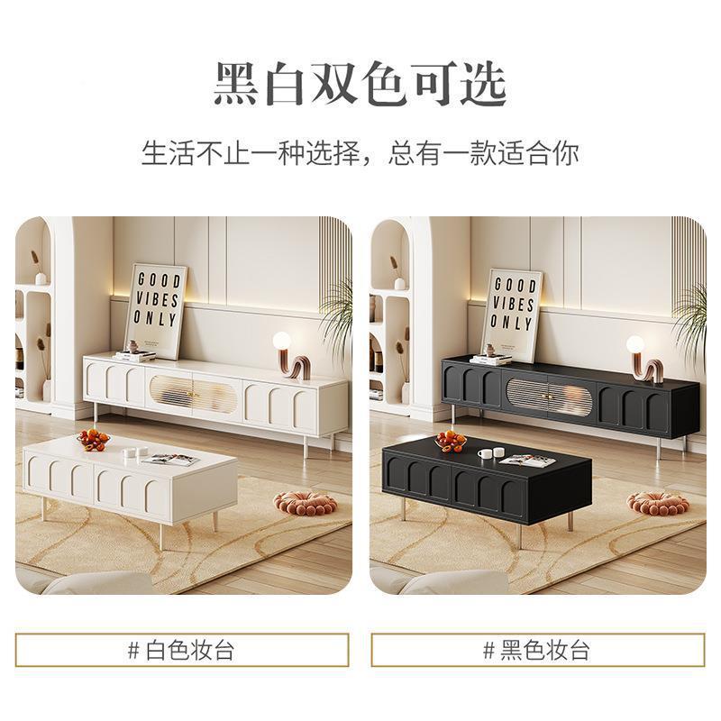 法式奶油风茶几电视柜2柜0548288新款2高端小户型客厅家用收纳储