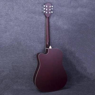 1寸民谣吉4他guita琴r椴初学木吉它哑光原MYD木色缺角练习厂家