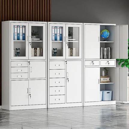 皮柜XOG储物柜家用办档案柜文件柜钢制资铁公料柜财务凭证室矮柜