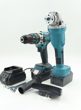 套装能二合一锂电工具两件套DXG组合击调速磨机大功率冲三角功电