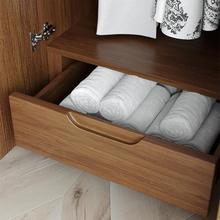 全实木柜橡木衣平一门到顶开门桃SMN胡色挂衣柜家用卧室小户型大