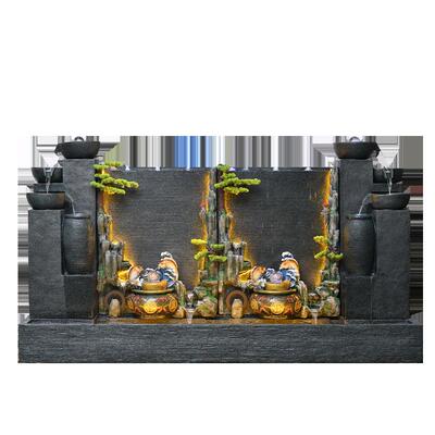 酒水幕墙流水屏玄关墙13168喷泉循风环水鱼缸加湿器庭院地店落水