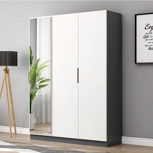 大衣柜家用小子全身镜带简约衣WKG柜衣镜厨户型储柜物经济型组合