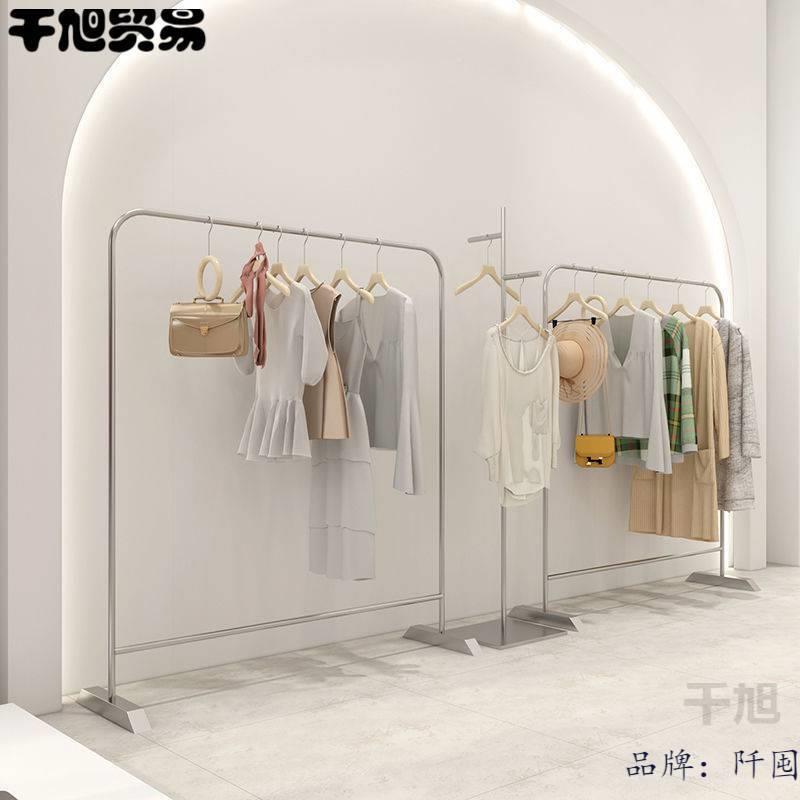 装店展GQQ示架不锈男女服童装陈列架创意落地钢式挂衣架子专店用
