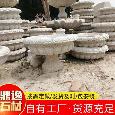 鼎XSP19101花岩岗雕喷水池逸园林景观水景圆雕酒店别墅室外石喷泉