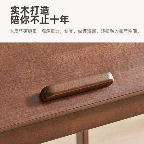 ZZOW木*实沙发边动几可移小桌子客厅C型茶几床头边桌茶台边移动柜