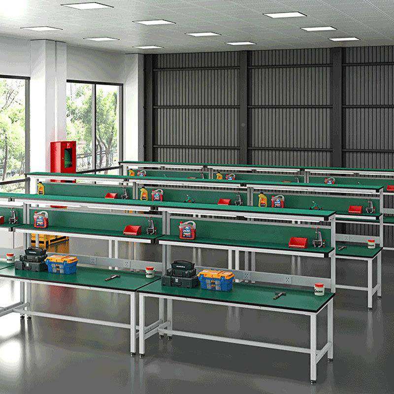 防静电工作台线不锈钢包ZXB操作台间打流水铝型材车桌子带灯带抽