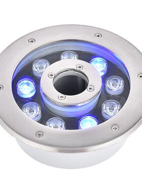 现观货LED喷泉灯下12W水灯中孔涌泉水池OSH1013水灯景环形水下底