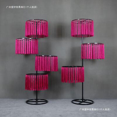 新款婚礼道南洋风韶ZNF苏华路引灯新中式庆仿古玫红色流具摆件路