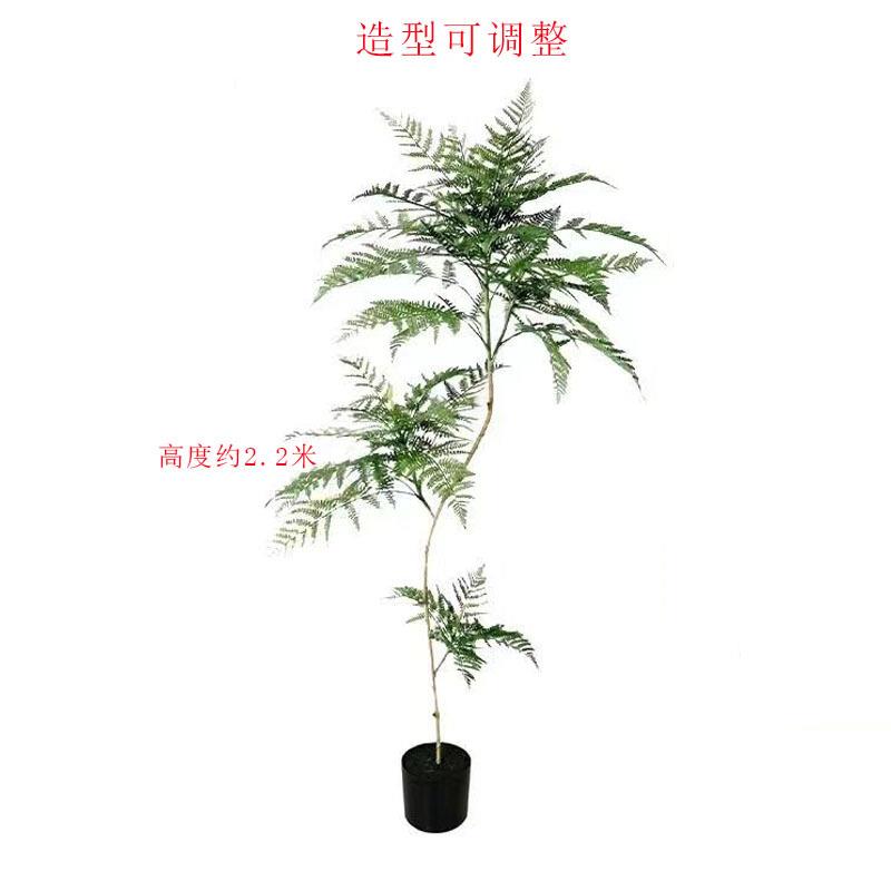 绿仿真花mhg-0001蓝楹植高端室内客厅装商铺饰杆物大弄落地盆栽家