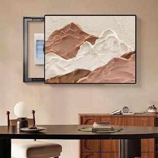 背有靠山厅寓意好的电表箱装画配电弱电BQRZP034遮挡开总饰关闸餐