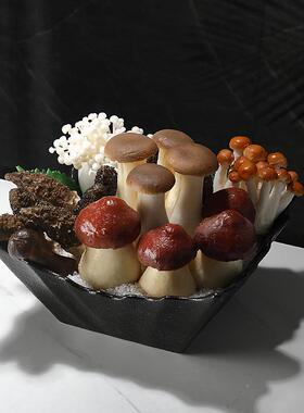 碗磨砂陶瓷碗家用商用水果盘菜盘海鲜素66788拼盘大菜号异形收餐纳桌