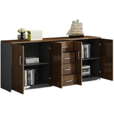 文件柜矮柜办公室茶水柜木质物柜HG-D4185储带打印隔机柜断柜资料