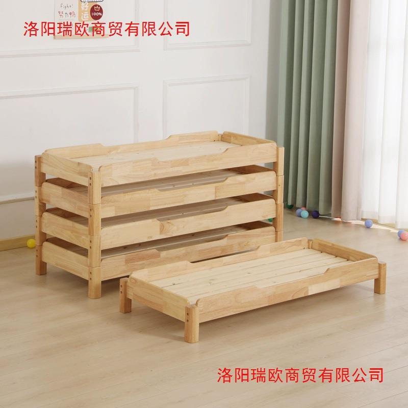 班幼儿园午睡床午托儿童实专用小床木叠叠木质小UPS学生托班管午