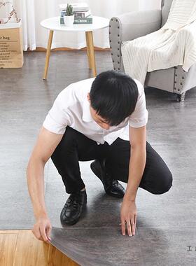 贴pc地板革防水泥地直接铺地板自粘v石厚塑木地板胶ZIL自己铺加耐