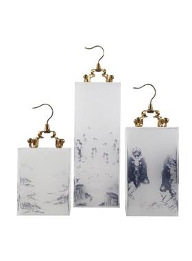 现代新中式创意亚克力ZG-59476摆三件套件板房间软装配书饰客厅房