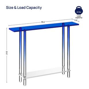 工厂直销亚克力长条玄关桌子轻奢风渐变色置物架酒店家用边几窄桌