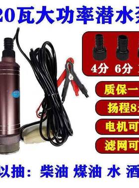 大功率油抽泵抽水泵洗车泵浇泵12V地2422V0WMYV潜水泵抽油机浇菜