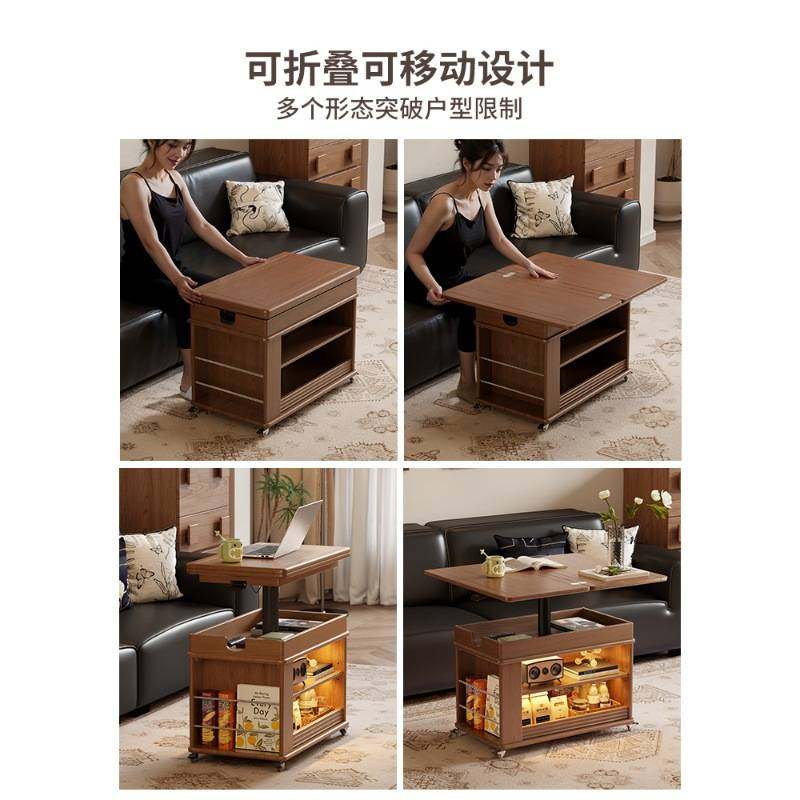 实木折叠茶几可升降小户型客厅家用沙发边柜可移动小推车边几,玩具/童车/益智/积木/模型,垂直悬浮玩具,淘宝优惠券,粉丝福利购,淘宝优惠卷