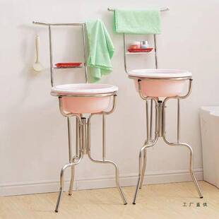 简易洗脸盆架子不锈钢洗脸盆架子落地家用农村老式脸盆架落地式
