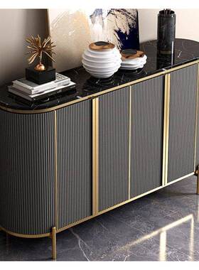 轻奢餐边柜储现代简约玄关49460柜物柜门入进户柜子地茶水装柜饰