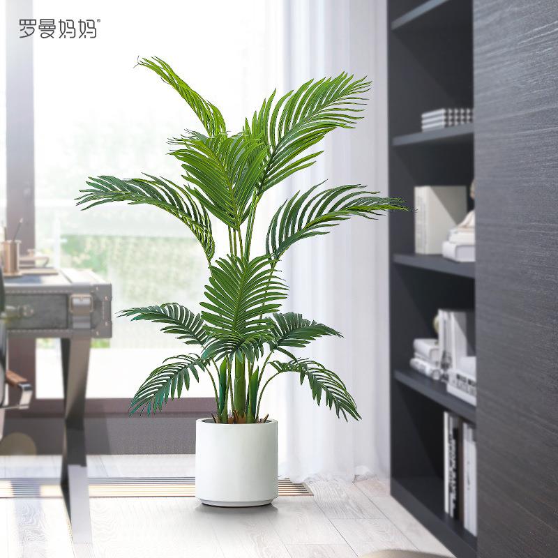 曼妈妈真蔗棕葵落罗地大型假绿植仿生甘植物盆栽电视仿柜ltao6405