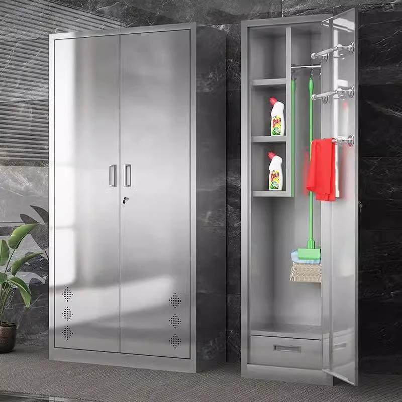 不BJ101钢洁柜工具柜保洁用柜阳台纳柜锈扫把拖清把清收洁工具柜