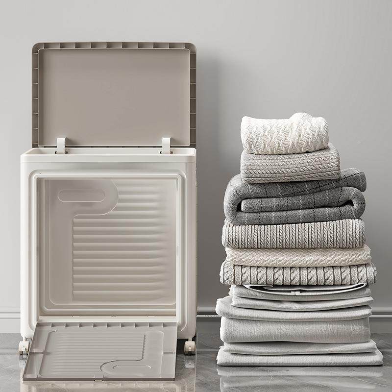 衣服专用收纳箱折叠整理箱带盖加厚加硬翻盖88666储超收柜家用纳