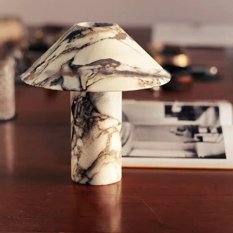 中古诧寂风天然大理石设计师台灯