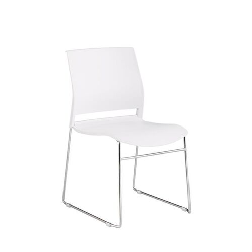 塑料椅学生培训椅可叠落简约会客洽谈椅弓形办公椅图书馆阅览椅子