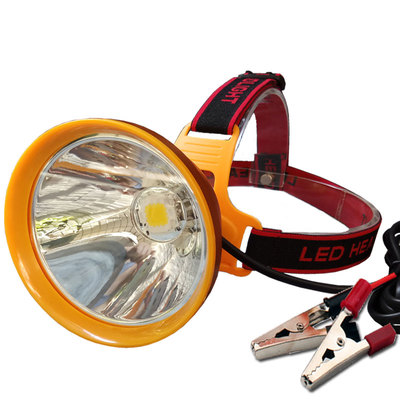 v散光头灯led强光超亮远射大光圈抓黄鳝蚂蟥黄光外接夹灯头