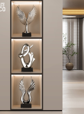 2024入门玄关摆件设计高级感电视柜现代风展示柜装饰品艺术工艺品