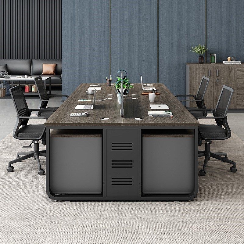 简易办公桌四人面对面组合台式电脑桌专用屏风隔断式职员办公桌椅