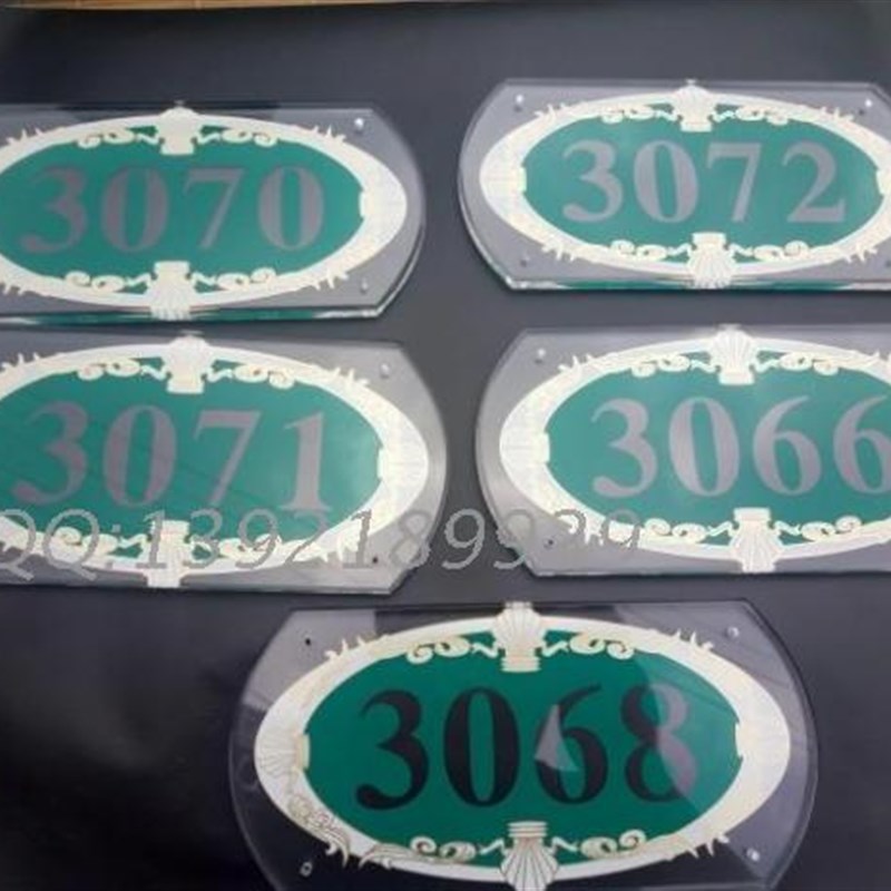 酒店门牌号压克力网版印刷数字号码牌UV定制宾馆房间标识指示牌