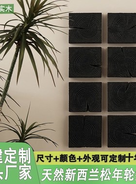 木木碳化木块侘寂风摆件艺术挂件墙面挂饰中古壁饰复古玄关墙饰