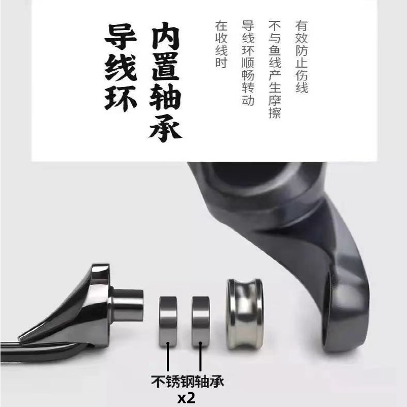 路亚纺车轮斜口浅线杯远投高速比全金属黑武士微物无间隙路滑渔轮