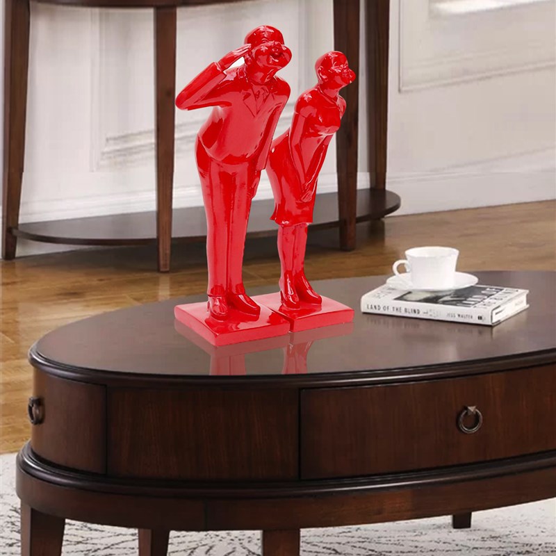 岳敏君迎宾人物装饰桌面树脂摆设简约现代艺术品抽象雕塑摆件潮流