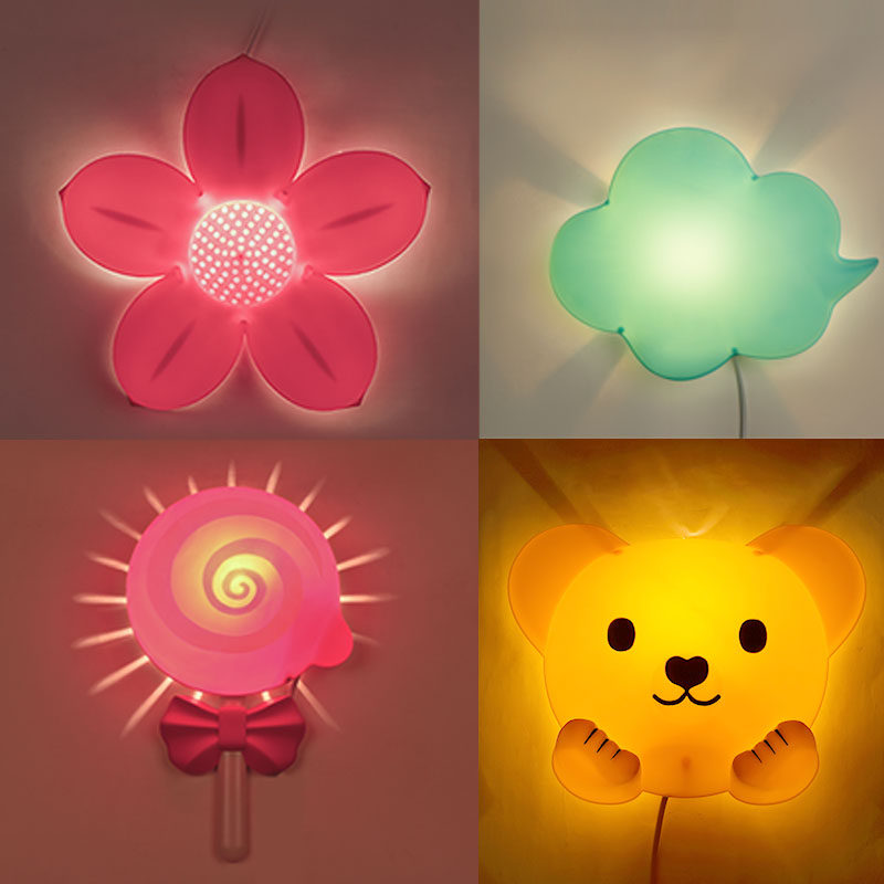 卡通床头灯云朵壁灯创意小夜灯男孩女孩儿童房间卧室过道装饰灯具