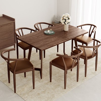 餐桌家用小户型长方形实木饭桌出租房桌椅餐饮商用快餐店桌子