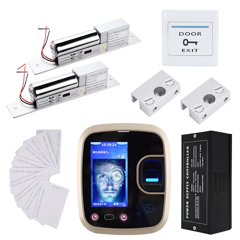 8电子门禁系统装人脸指纹刷卡密码开门磁力电插锁玻璃门木门