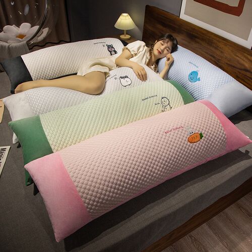卡通冰豆豆长枕头抱枕大号床头靠垫女生抱着睡觉侧睡夹腿枕双人枕