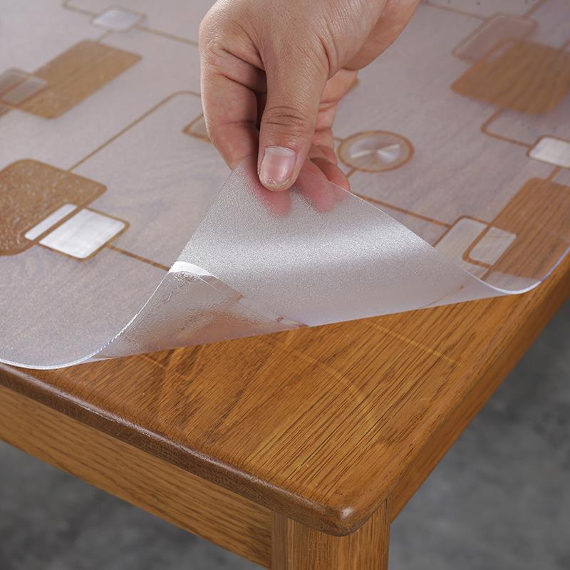 桌子上垫的皮 家用桌面茶几软皮玻璃防水防烫pvc加厚磨砂透明塑料