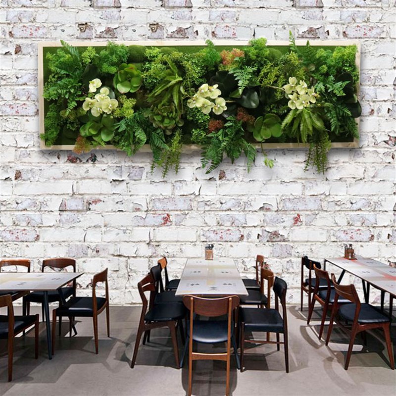仿真植物墙装饰工业风多肉绿植走廊餐厅酒吧饭店墙面壁挂背景墙