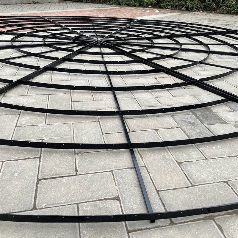 婚庆道具圆形铁艺吊顶定位珠带孔黑色圆环婚礼堂布置水晶线帘装饰