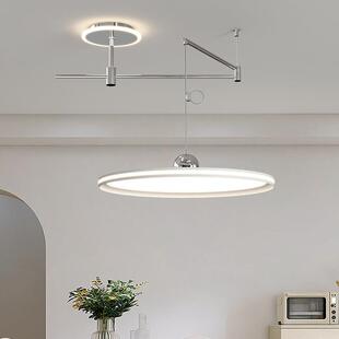 餐厅代灯简约现全光吊谱护眼飞碟吧54514台线灯可移位轻奢led吊餐