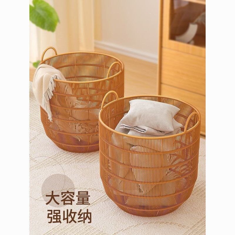 民宿宾馆脏衣篓脏衣服收纳筐家用洗衣篮服装店收纳筐脏衣篓藤编
